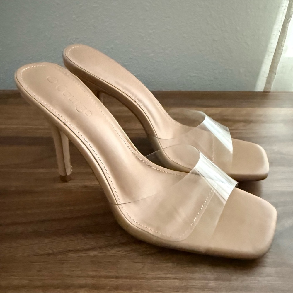 Contigo Tan and Clear Women's Heels